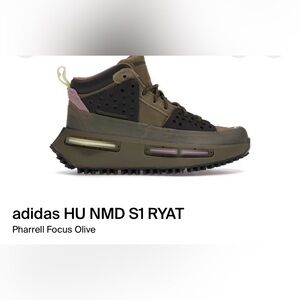 Adidas HU NMD S1 RYAT Olive and Black Sneakers